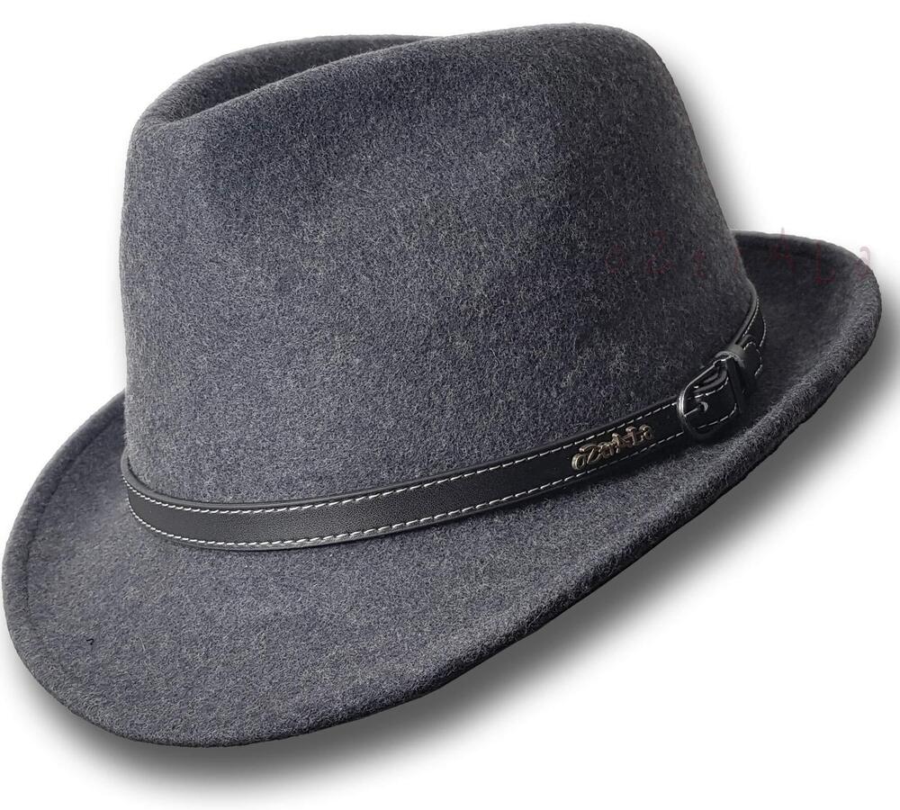 7313 Trilby Felt Hat Australian Wool Leather Band Fedora Fur / Bucket HW03